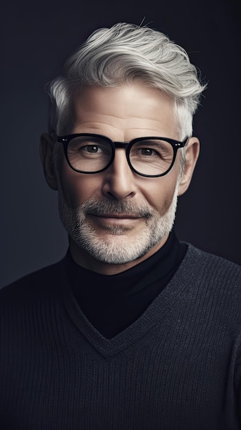 A man with glasses and a black sweater