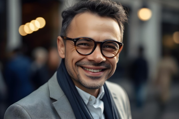 A man with glasses and a grey shirt