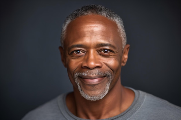 a man with a gray shirt and a smile