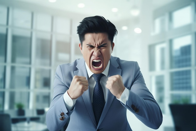 a man with his mouth open and the word " angry " on the side.