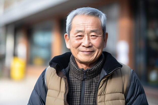 a man with a jacket and scarf on