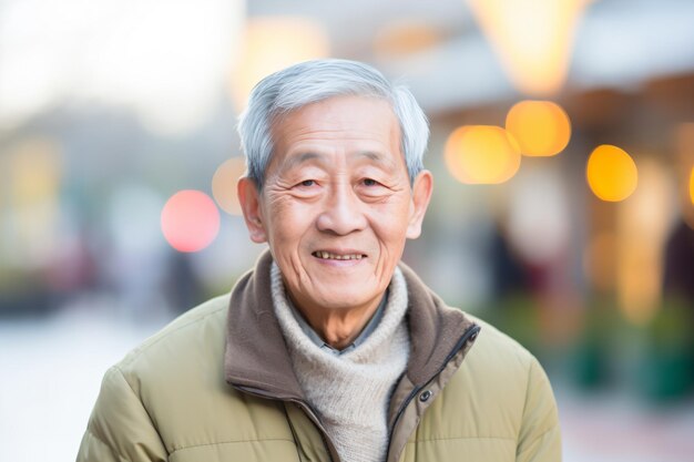 a man with a jacket and a scarf on