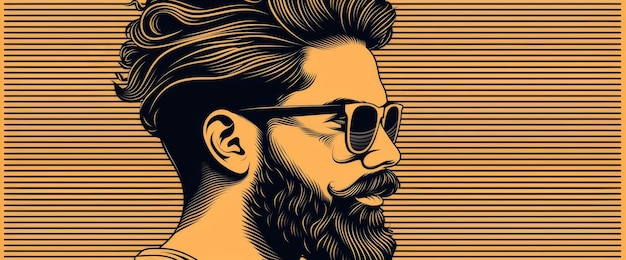 Man With Long Beard and Glasses