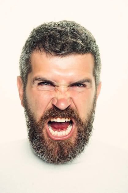 Man with long beard and mustache.