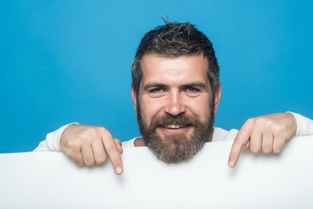 Man with long beard and mustache.