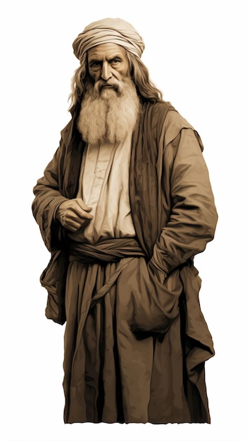 a man with a long beard and a turban