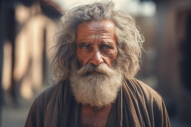 a man with long hair and a beard