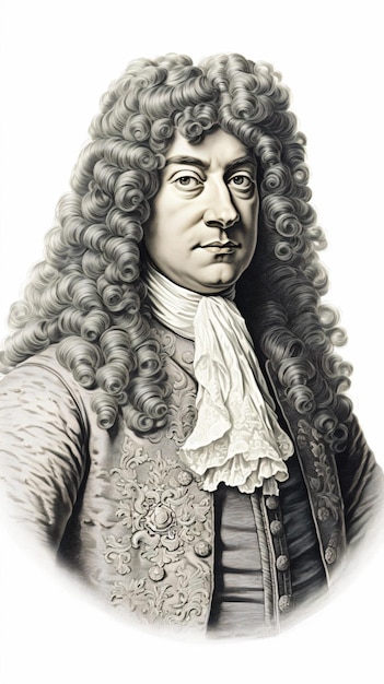 a man with long hair wearing a wig