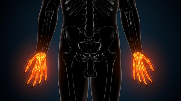 a man with a lower back pain is shown with a black background