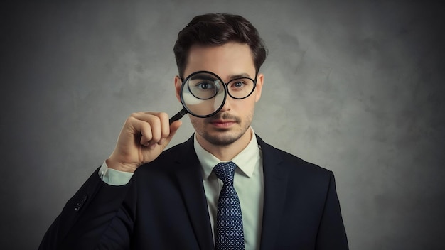 Man with magnifying glass