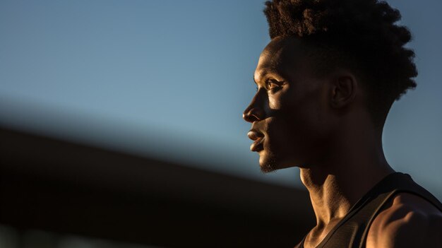 a man with a mohawk and a tank top