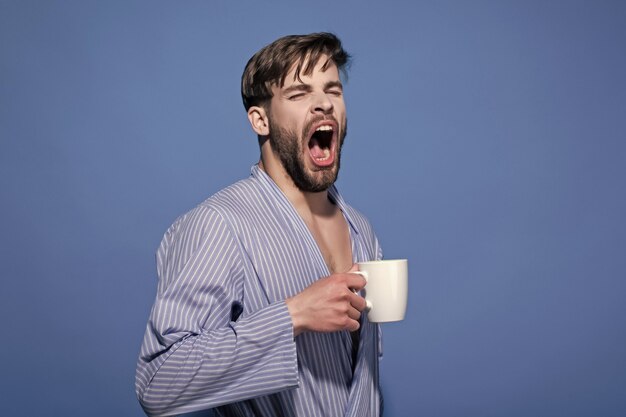 Man with morning drink