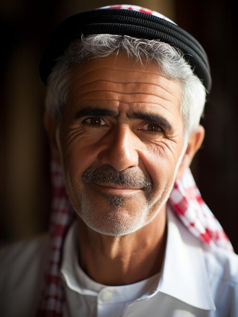 Photo a man with a mustache and a bandana on his head