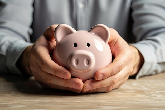 Man with Piggy Bank