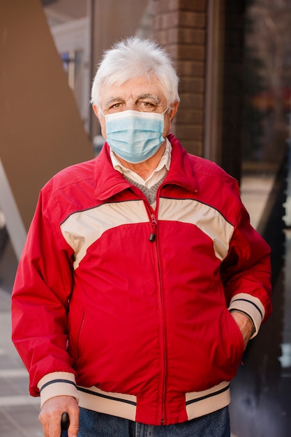 Man with protective mask