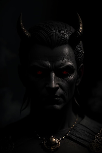 빨간 눈을 가진 남자와 빨간눈을 가진 검은 악마.