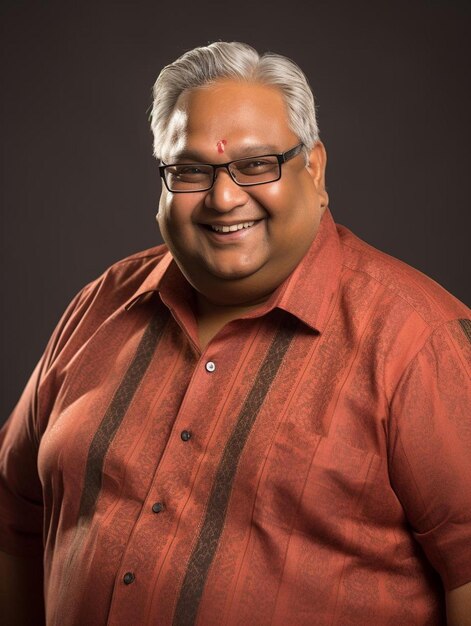 Photo a man with a red shirt that says  he is smiling