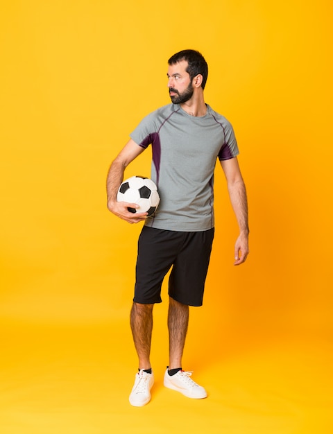 man with soccer ball