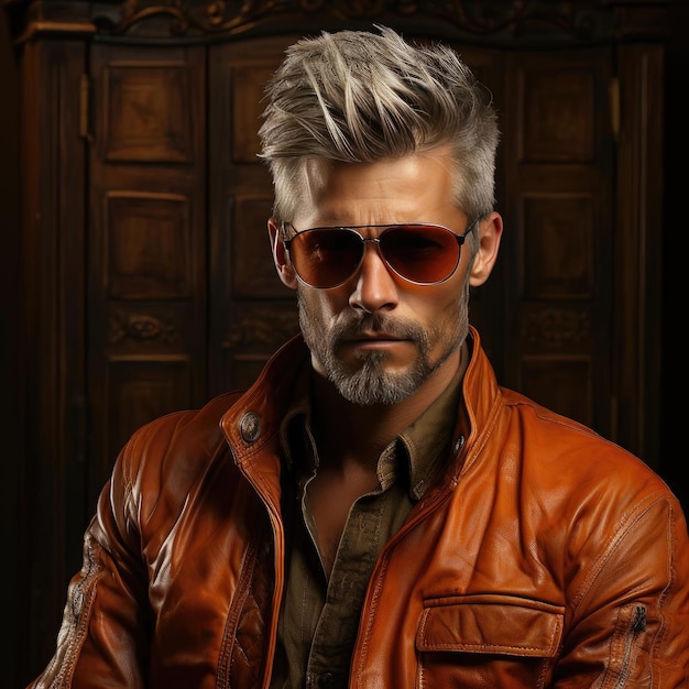 A man with stylish hair and sunglasses