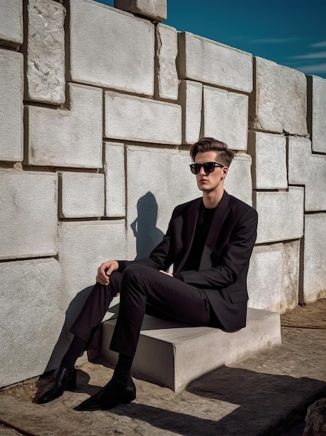 a man with sunglasses posing