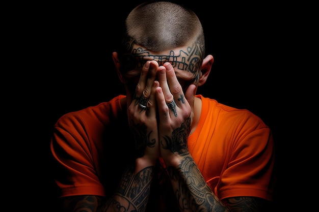 A man with a tattoo on his face