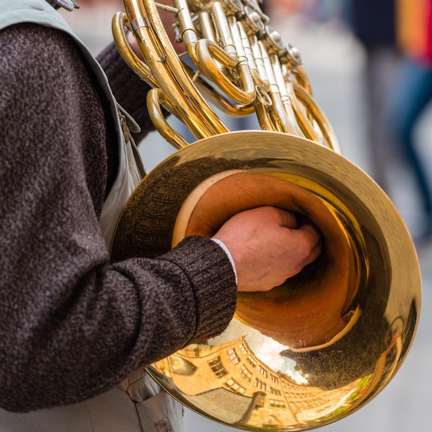 Photo man with a trumpet