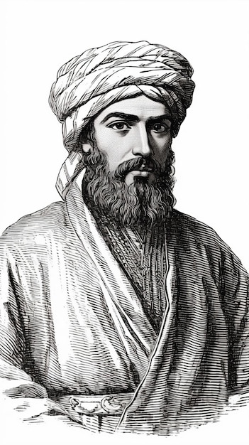 Photo a man with a turban and a beard