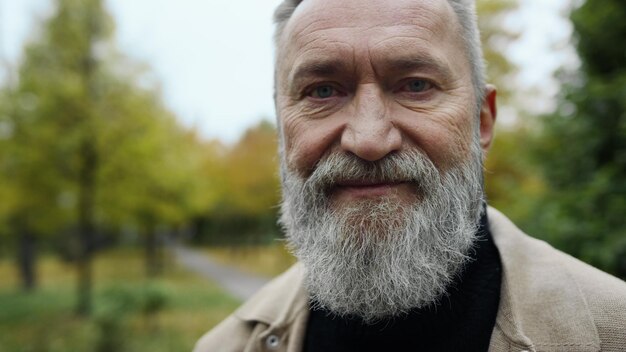 A man with a white beard and a beard