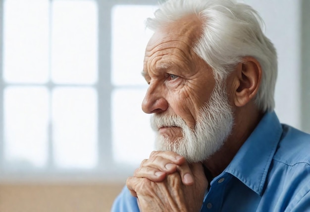 Photo a man with white hair and a beard