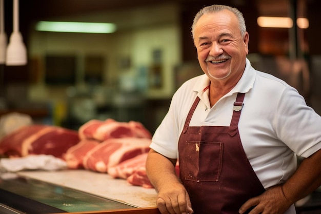 Photo a man with a white shirt that says  chef