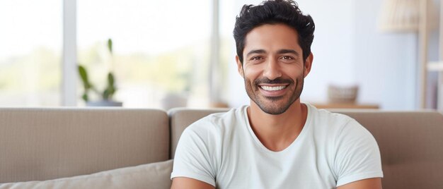 a man with a white shirt that says  smile