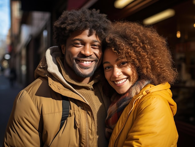 a man and woman are smiling and smiling