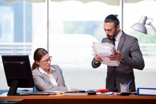 Man and woman in business concept 