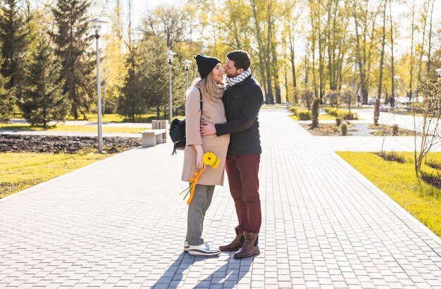 Man and woman on footpath