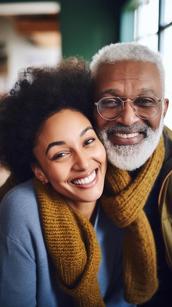 a man and a woman pose for a photo together