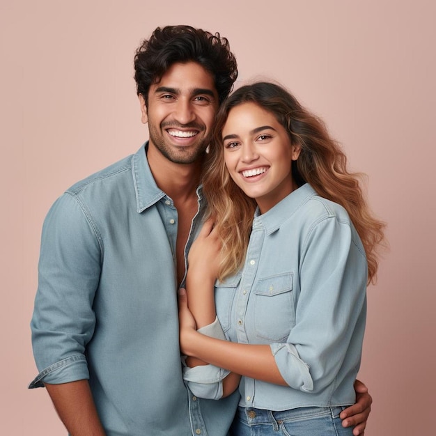 a man and woman pose for a photo with a woman