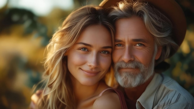 A man and woman posing for a photo