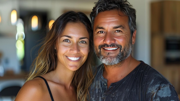 A Man and a Woman Posing for a Picture