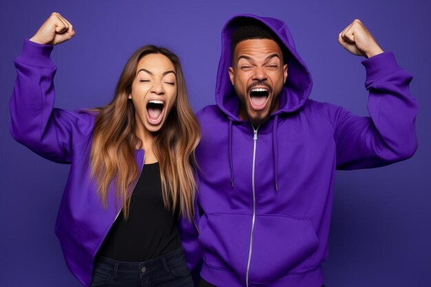 A man and a woman posing for a picture