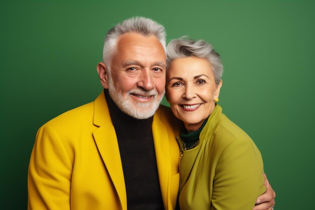 A man and woman posing for a picture