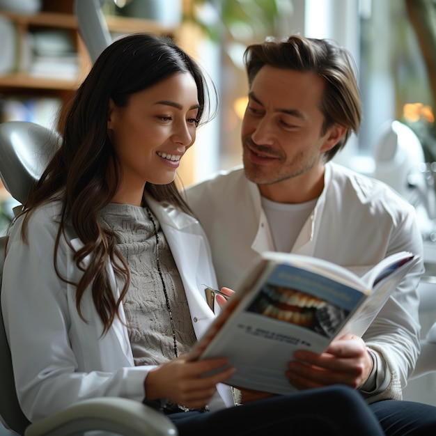 Man and Woman Reading Book