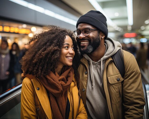 a man and a woman smile at the camera