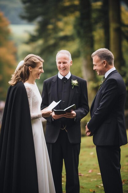 Photo a man and a woman standing next to each other