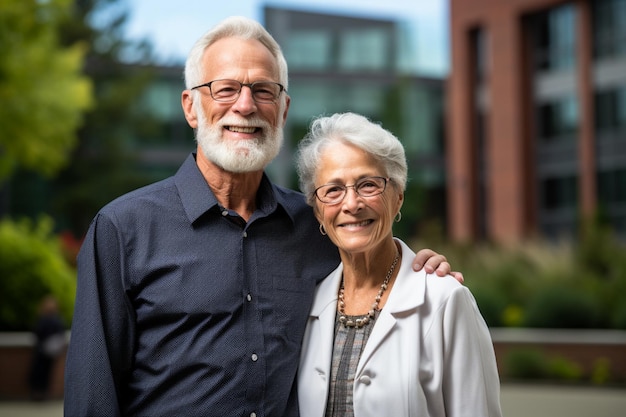 A Man and Woman Standing Next to Each Other