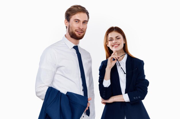 man and woman in suits working office professional High quality photo