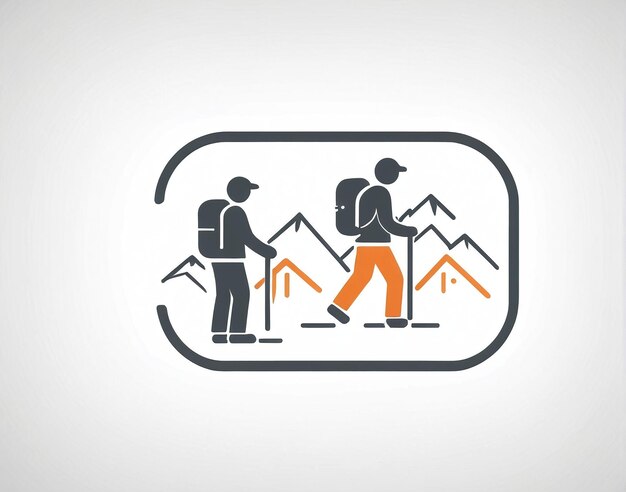 Photo a man and woman walking together icon