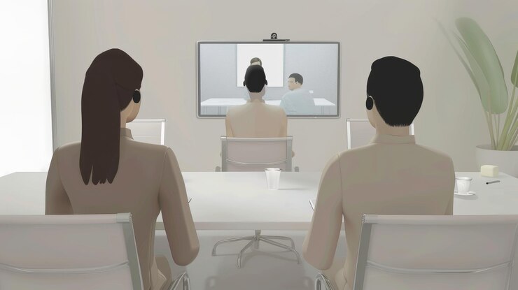 Photo 一個男人和一個女人在看電視,屏幕上有"男人"字