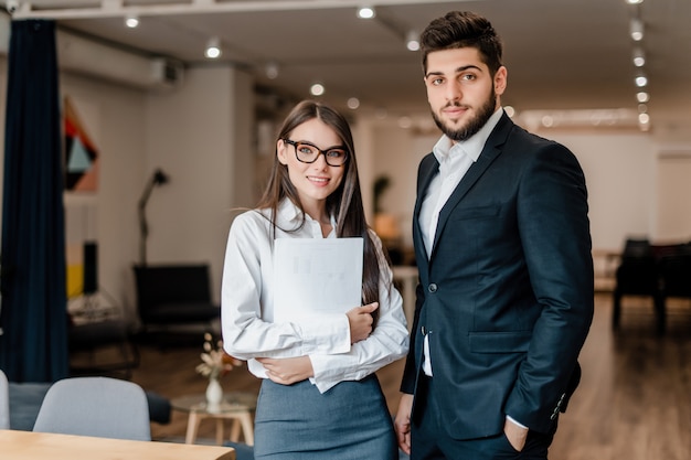 Man and woman working in the office