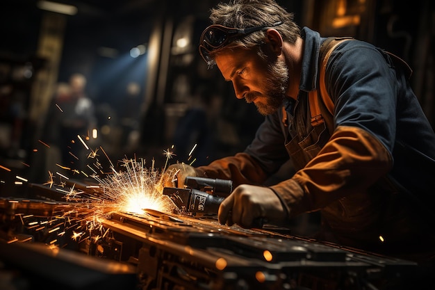 man at work welding