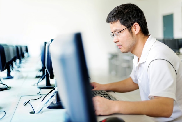 Man working at the computer